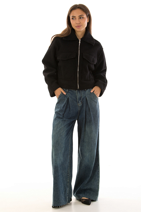 CHEERDUCK/2C19 219 ЧЕРНЫЙ Бомбер женский CHEERDUCK цвет Черный