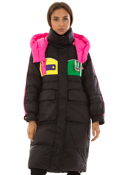 CHEERDUCK/2030 6882 ЧЕРНЫЙ Пуховик женский CHEERDUCK цвет Черный