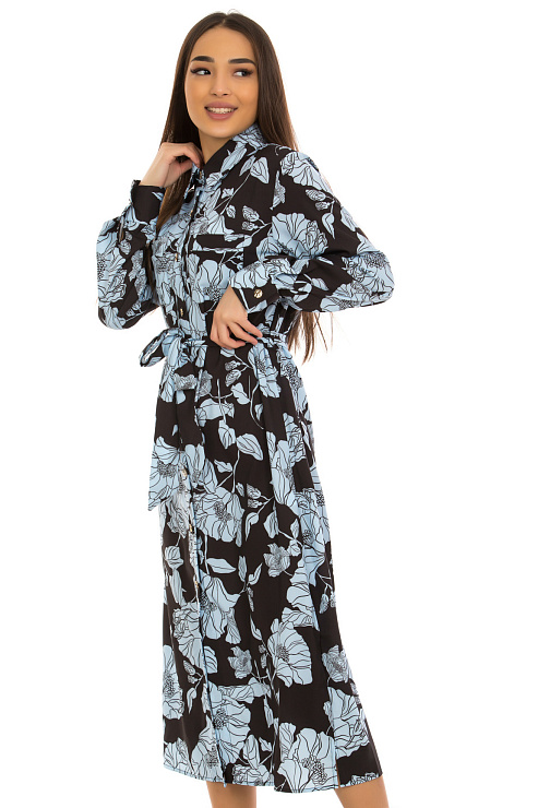 CHEERDUCK/2C19 429 ЧЕРН.ГОЛУБОЙ Платье CHEERDUCK цвет Черный