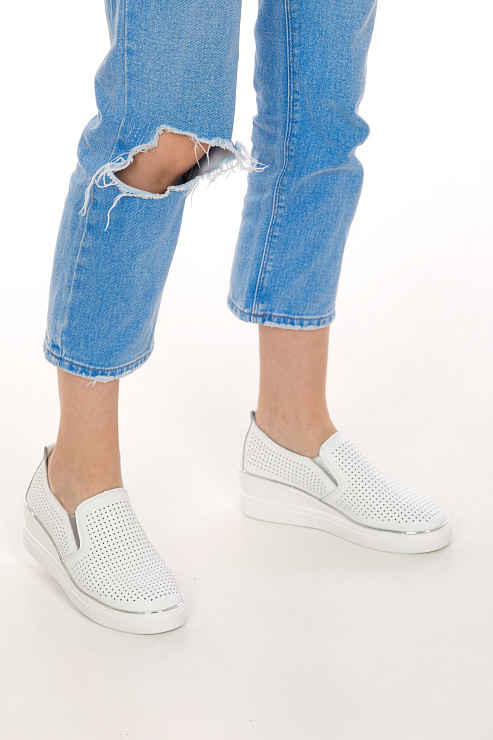 Слипоны ТОФА цвет Белый