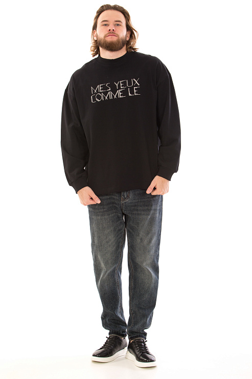 CHEERDUCK/4070 1197 ЧЕРНЫЙ Свитшот мужской CHEERDUCK цвет Черный