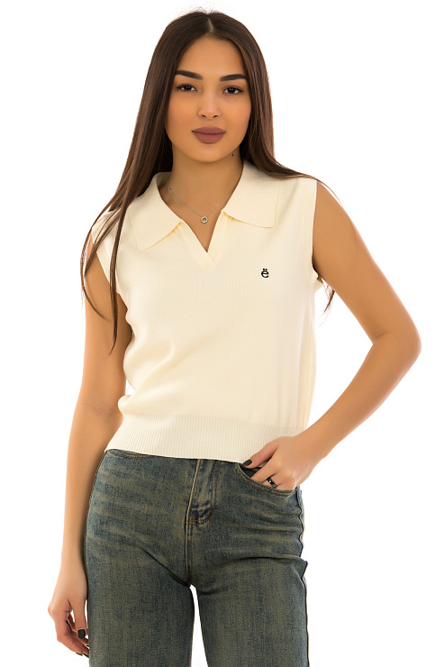 CHEERDUCK/2C19 6136-1 БЕЖЕВЫЙ Кофта женская CHEERDUCK цвет Молочный