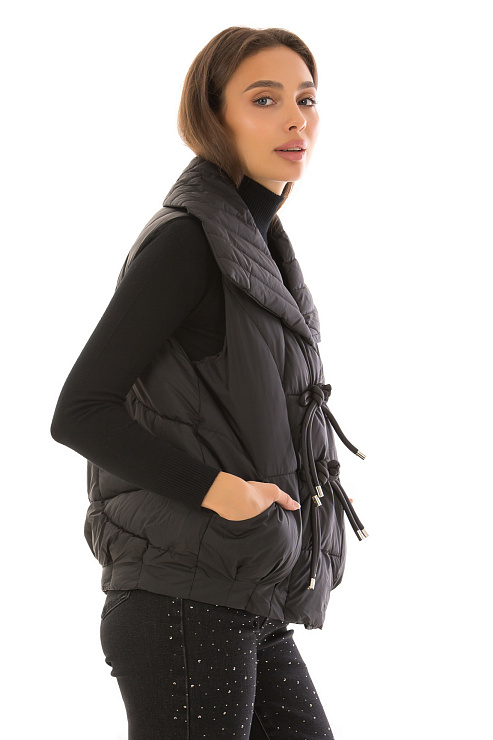 CHEERDUCK/2C22 2-2037 ЧЕРНЫЙ Жилет женский CHEERDUCK цвет Черный