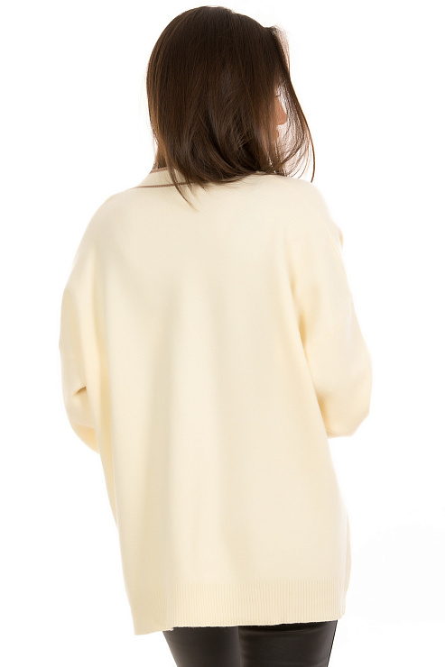 CHEERDUCK/11011 2395 БЕЖЕВЫЙ Кардиган женский CHEERDUCK цвет Молочный