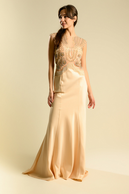 BELLABOA 1011 БЕЖЕВЫЙ Вечернее платье BELLABOA цвет Бежевый