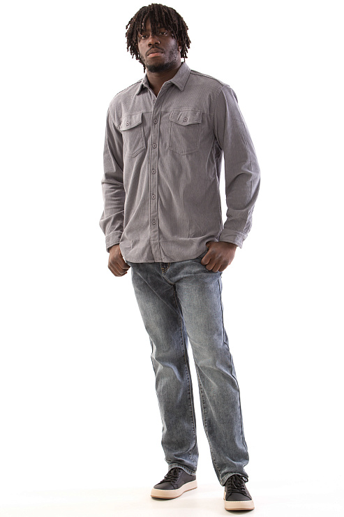 CHEERDUCK/4070 8063 СЕРЫЙ Рубашка мужская CHEERDUCK цвет Серый