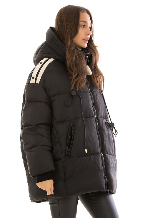 YIMOSIS 1619 ЧЕРНЫЙ Пуховик женский YIMOSIS цвет Черный