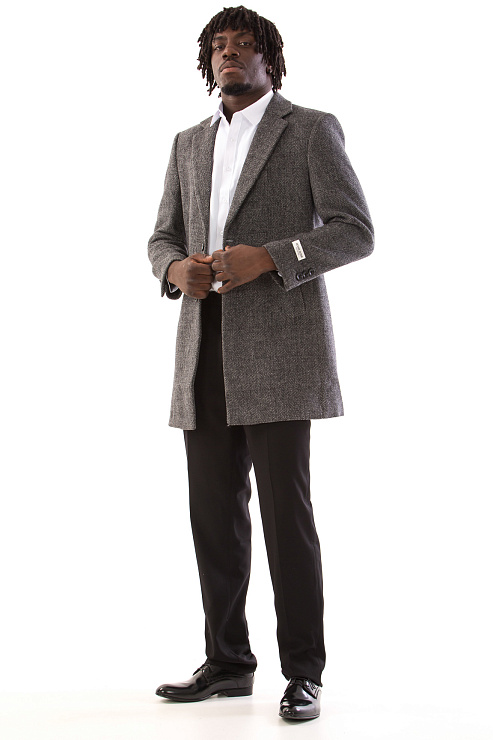 CHEERDUCK/2C87 320-2 СЕРЫЙ Пальто мужское CHEERDUCK цвет Серый