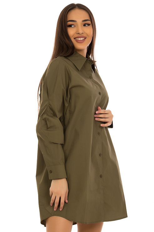 CHEER&DUCK/2025 9861 ХАКИ Рубашка женская CHEERDUCK цвет Хаки