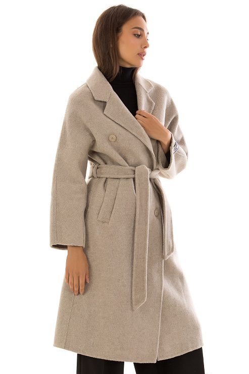 CHEERDUCK/5078 2525 БЕЖЕВЫЙ Пальто женское CHEERDUCK цвет Бежевый