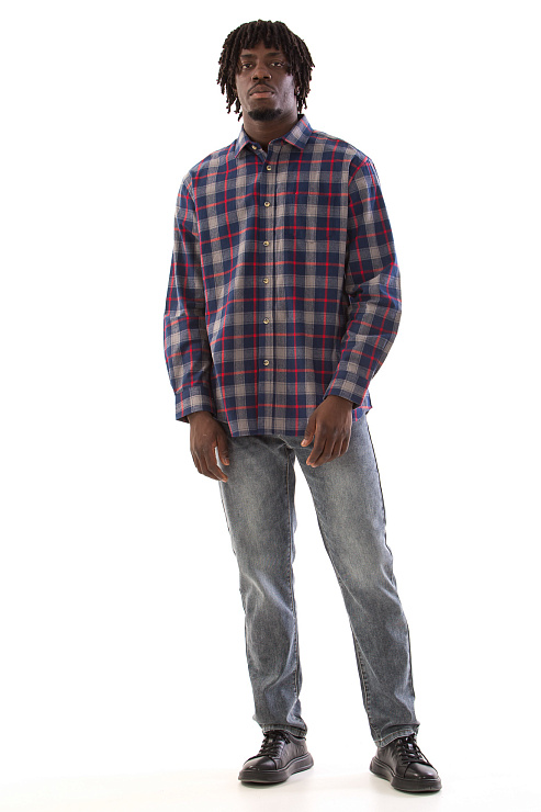 CHEERDUCK/2C87 319 СИНИЙ Рубашка мужская CHEERDUCK цвет Синий