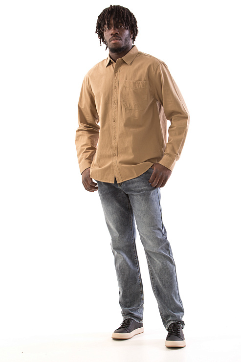 CHEERDUCK/4070 8076-1 БЕЖЕВЫЙ Рубашка мужская CHEERDUCK цвет Бежевый