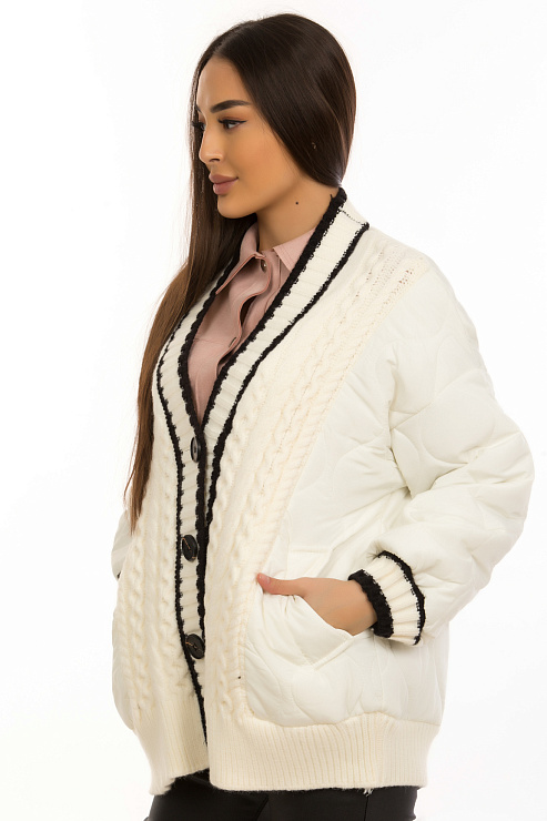 CHEERDUCK/2C19 402 МОЛОЧН. Бомбер женский CHEERDUCK цвет Молочный