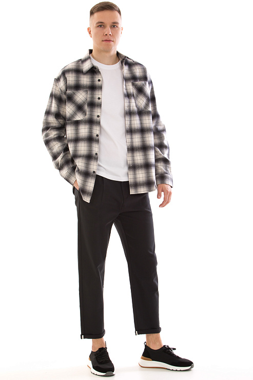 CHEERDUCK/4070 8084 СЕРЫЙ Рубашка мужская CHEERDUCK цвет Серый