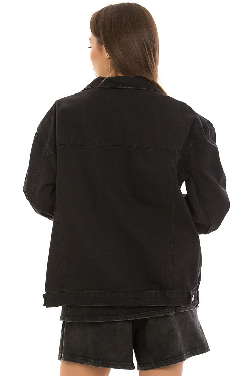 CHEERDUCK/Charm К331 ЧЕРНЫЙ Куртка джинсовая женская CHEERDUCK цвет Черный