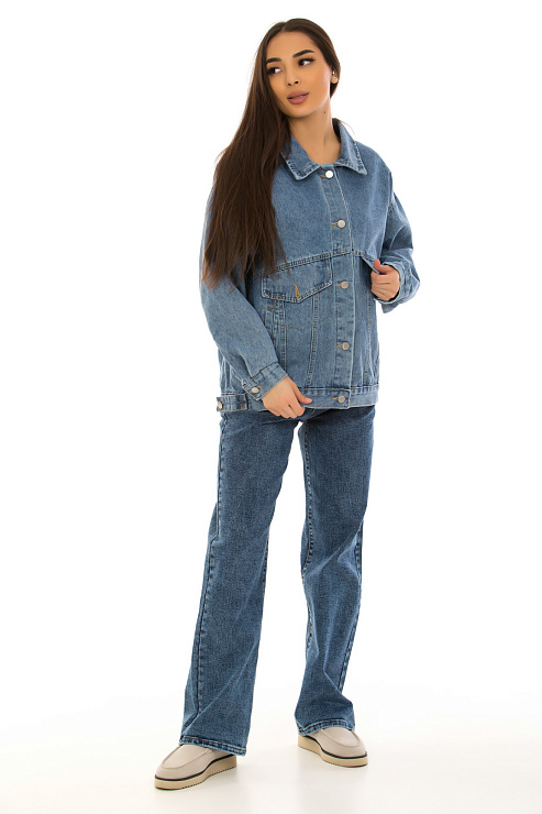 CHEER&DUCK/2025 10015 СИНИЙ Куртка джинсовая CHEERDUCK цвет Синий