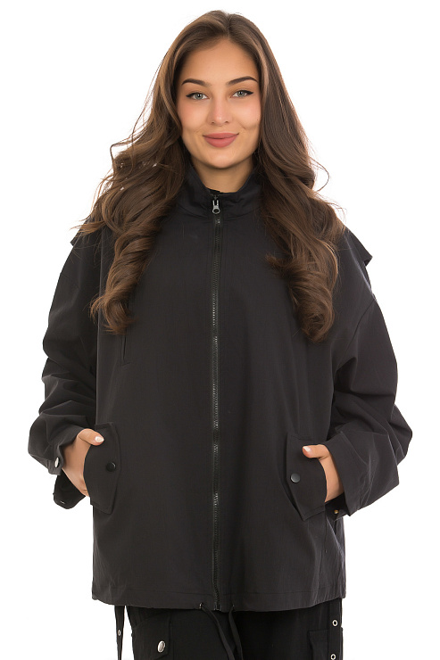 CHEERDUCK/5G143 6210 ЧЕРНЫЙ Ветровка женская CHEERDUCK цвет Черный