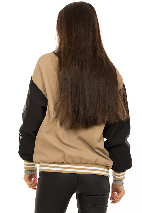 CHEER&DUCK/2025 917-1 БЕЖЕВЫЙ Бомбер женский CHEERDUCK цвет Бежевый