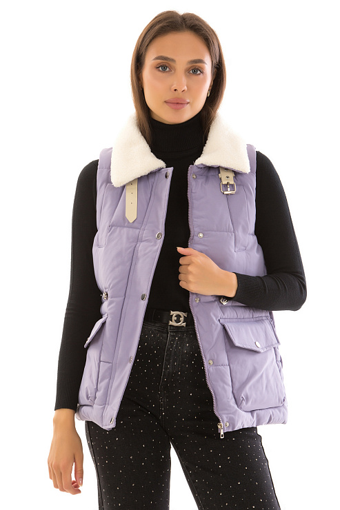 CHEERDUCK/2C22 10-1 СИРЕНЕВЫЙ Жилет женский CHEERDUCK цвет Сиреневый