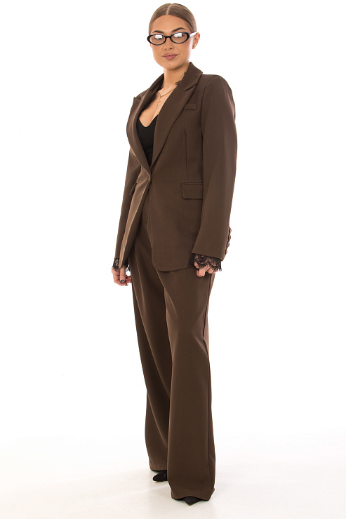 CHEERDUCK/2C19 9926 КОРИЧНЕВЫЙ Костюм классический женский CHEERDUCK цвет Коричневый