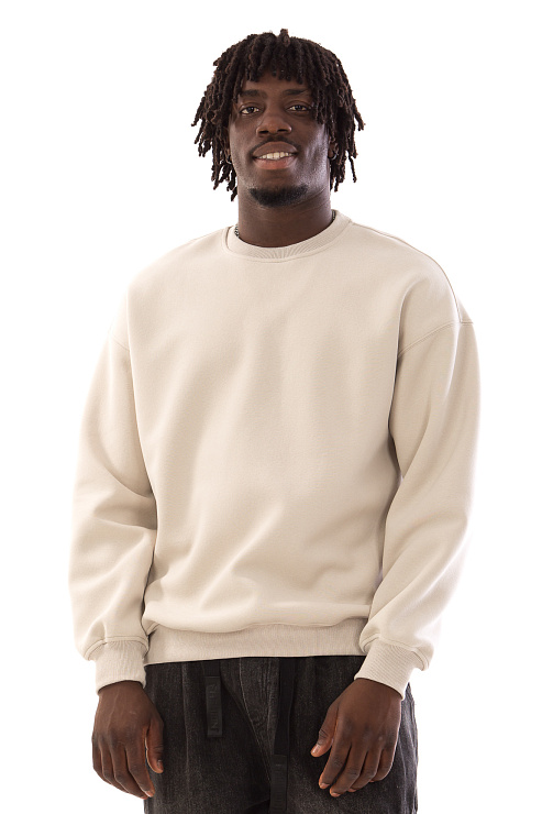 CHEERDUCK/4070 YL-666 БЕЖЕВЫЙ Свитшот мужской CHEERDUCK цвет Бежевый