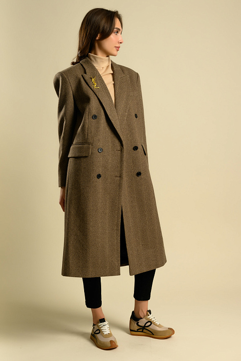 BELLABOA 111-35 КОРИЧНЕВЫЙ Пальто женское BELLABOA цвет Коричневый