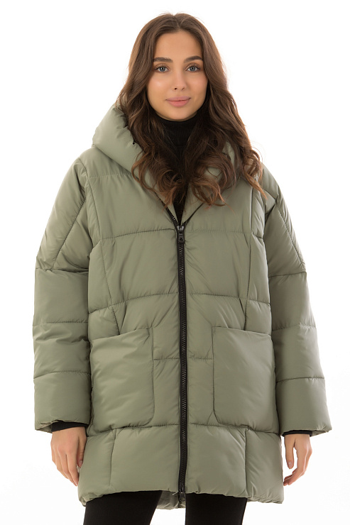 CHEERDUCK/MUD 02-1 ХАКИ Пуховик женский CHEERDUCK цвет Хаки