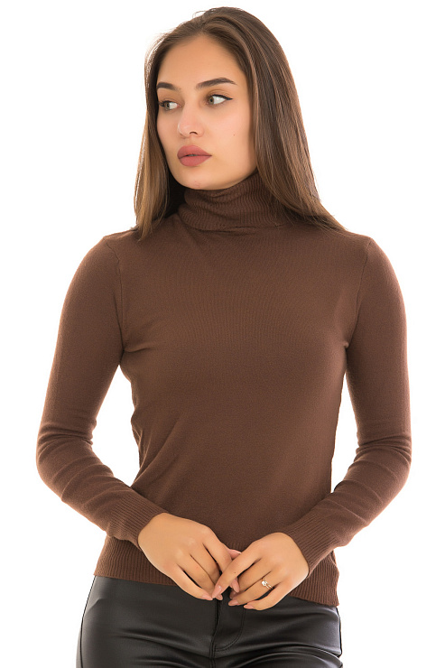 Fashion 3462 КОРИЧНЕВЫЙ Водолазка женская FASHION цвет Коричневый