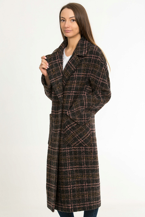 AOSILEIBANG 8362-1 Пальто женское AOSILEIBANG цвет Коричневый