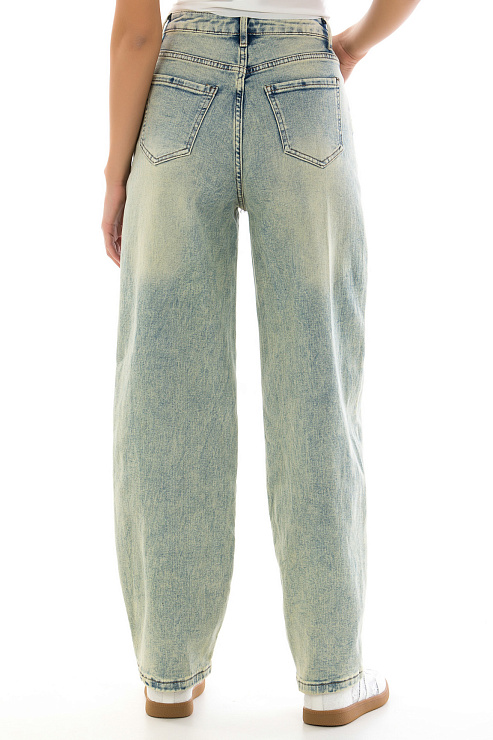 Fashion S-7956 ГОЛУБОЙ Джинсы женские FASHION цвет Голубой