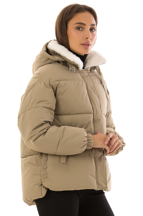CHEERDUCK/2030 A603 БЕЖЕВЫЙ Куртка женская CHEERDUCK цвет Бежевый