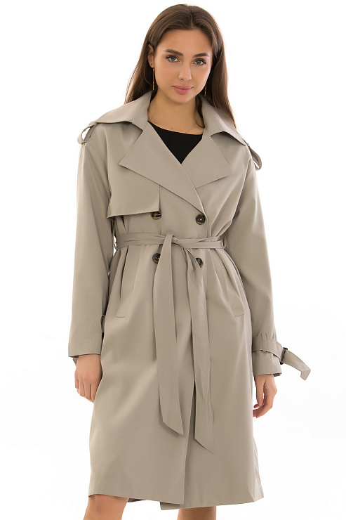 CHEERDUCK/Charm 532 СЕРЫЙ Тренч женский CHEERDUCK цвет Серый