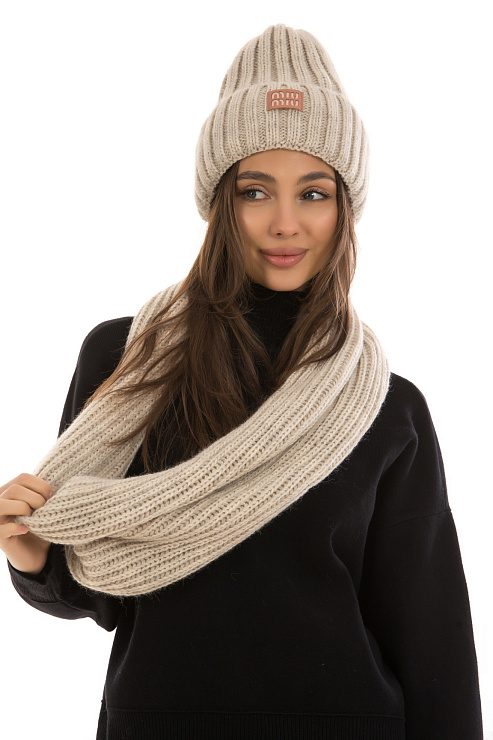 Шапка+снуд CHEERDUCK цвет Бежевый
