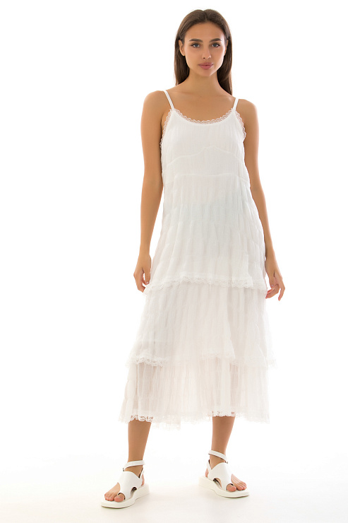 CHEERDUCK/C251 806-3 БЕЛЫЙ Сарафан  CHEERDUCK цвет Белый