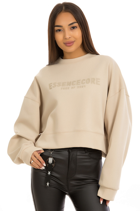 CHEERDUCK/GuaZ 1302 БЕЖЕВЫЙ Свитшот женский CHEERDUCK цвет Бежевый