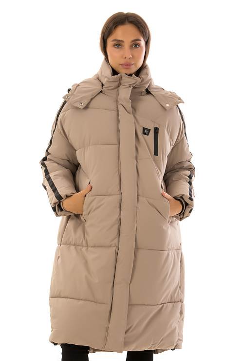 CHEERDUCK/2030 9123 БЕЖЕВЫЙ Пуховик женский CHEERDUCK цвет Бежевый