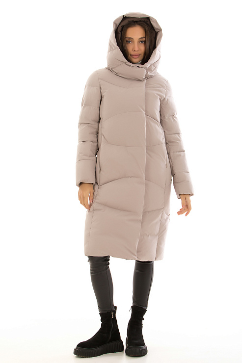 TOWMY 3365 БЕЖЕВЫЙ Пуховик женский TOWMY цвет Бежевый