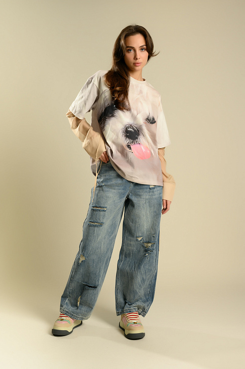 BELLABOA 111-226 СИНИЙ Джинсы женские BELLABOA цвет Синий