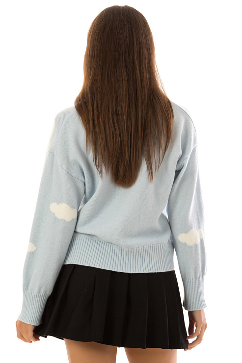 CHEERDUCK/HB 2397 ГОЛУБОЙ Кардиган женский CHEERDUCK цвет Голубой