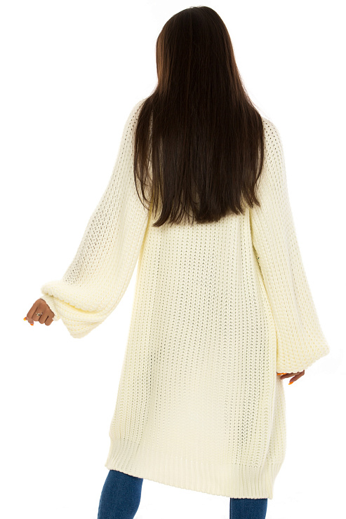 CHEERDUCK 4001 БЕЛЫЙ Кардиган женский CHEERDUCK цвет Белый