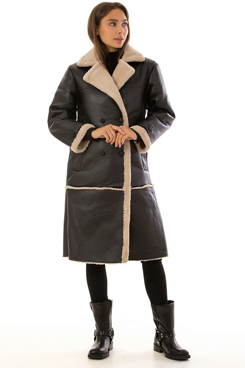 CHEERDUCK/2030 D104 ЧЕРНЫЙ Дубленка женская CHEERDUCK цвет Черный