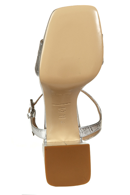 Босоножки на каблуке BALDININI цвет Серебристый