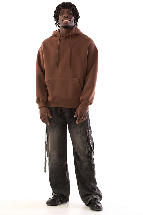 CHEERDUCK/4070 LM 777 КОРИЧНЕВЫЙ Худи мужское CHEERDUCK цвет Коричневый