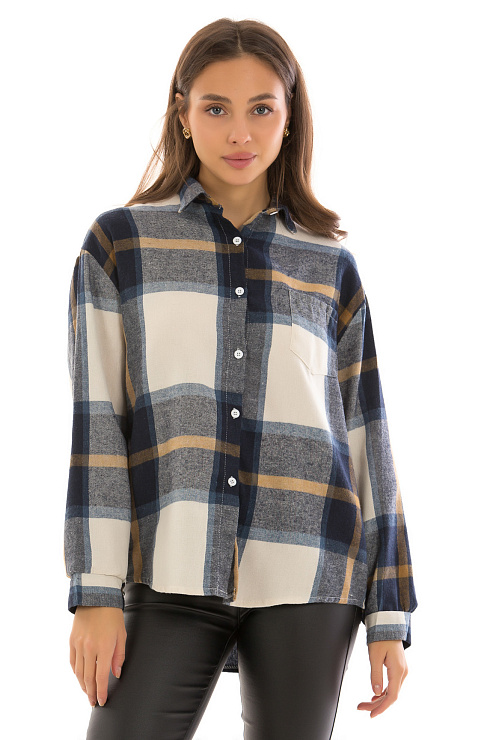 CHEERDUCK R-2008 СИНИЙ Рубашка женская CHEERDUCK цвет Синий