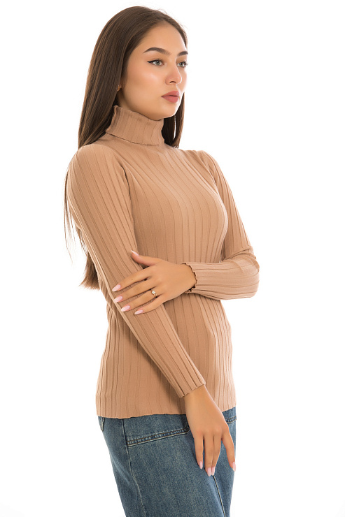 CHEERDUCK/11011 302 КОРИЧНЕВЫЙ Водолазка женская CHEERDUCK цвет Коричневый