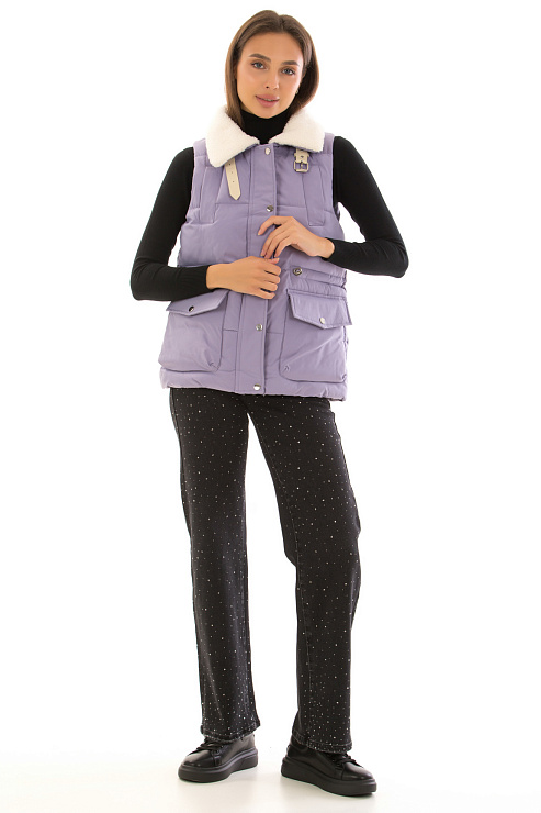 CHEERDUCK/2C22 10-1 СИРЕНЕВЫЙ Жилет женский CHEERDUCK цвет Сиреневый