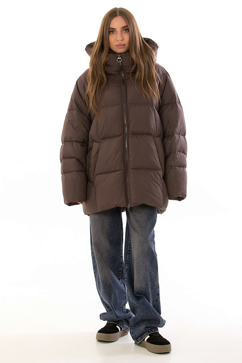 TOWMY A067 КОРИЧНЕВЫЙ Пуховик женский TOWMY цвет Коричневый