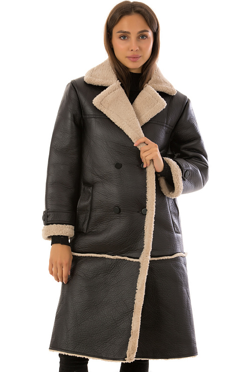 CHEERDUCK/2030 D104 ЧЕРНЫЙ Дубленка женская CHEERDUCK цвет Черный