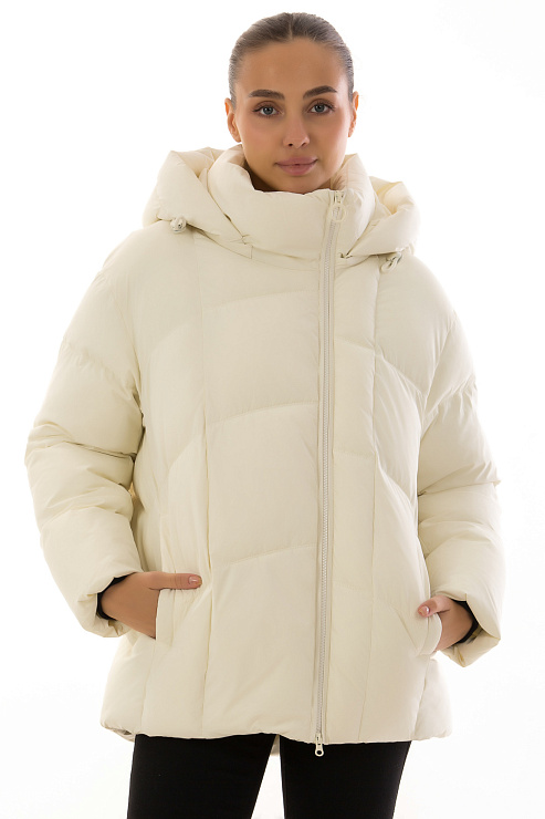 TOWMY 2351 БЕЛЫЙ Пуховик женский TOWMY цвет Белый