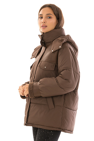 CHEERDUCK/2C22 A926 КОРИЧНЕВЫЙ Куртка женская CHEERDUCK цвет Коричневый